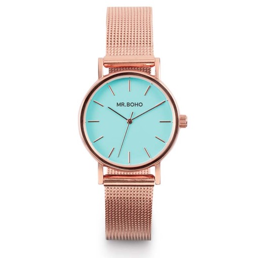 Masquedardos Reloj Mr. Boho 15m-cp6 Mini Aqua Blue Metalic 26mm 00728656