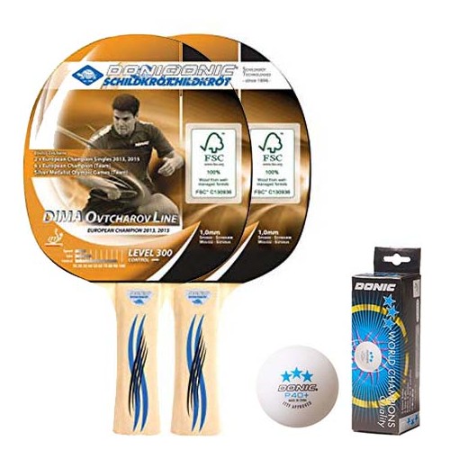 Masquedardos Pack of 2 Donic Ovtcharov Line 300 Control + Balls