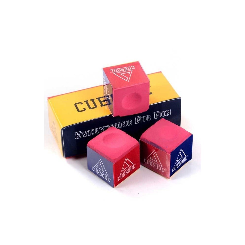 Masquedardos Chalk billiard Cuesoul Red 3 units Csbc003