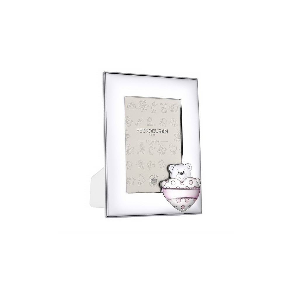 Masquedardos Bear Frame With Heart, Pink Details 13x18 07500528