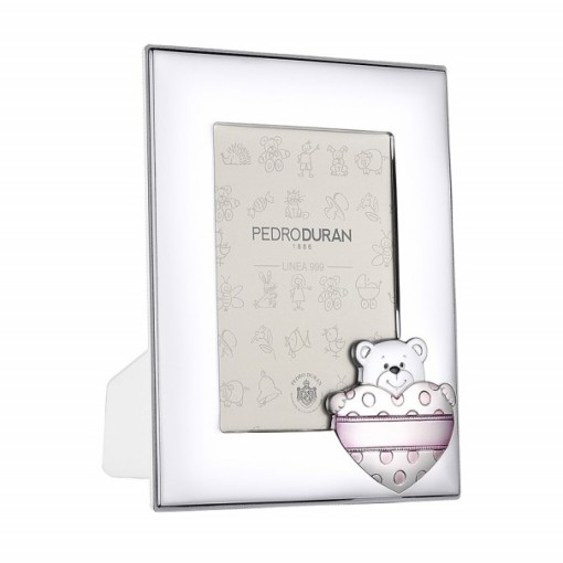 Masquedardos Bear Frame With Heart, Pink Details 13x18 07500528