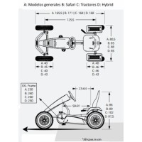 Masquedardos Elektrický pedálový kart Berg Xxl B.super Síť E-bfr Be07.45.23.00