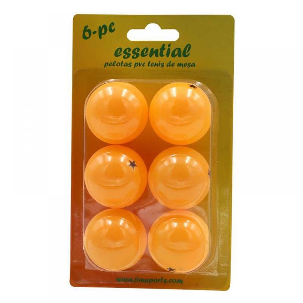 Masquedardos Caja 6 Pelotas Pvc Essential Tenis Mesa Naranja 24384.022.1