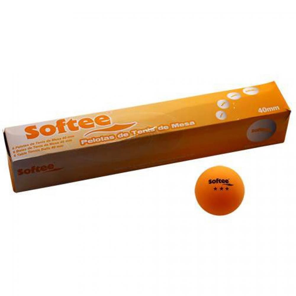 Masquedardos Box 6 Peloten Softee Tennis Tisch 40mm Orange 24160.007.40