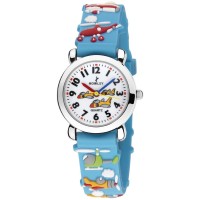 Masquedardos Clock Nowley Blue Kids Aircraft 8-5572-0-2