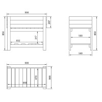 Masquedardos Growing Table Masgames Fortis L with legs Ma600702