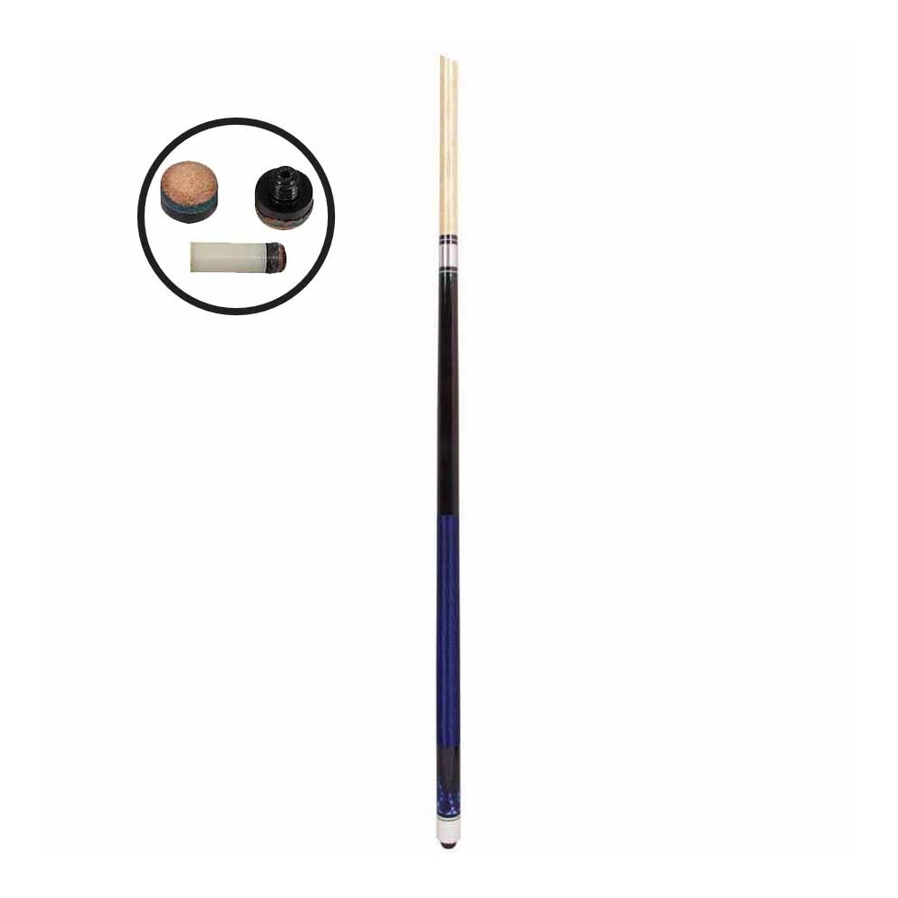 Masquedardos Ramin Billiard Cue 2 Pieces Casino Blue Flame 19oz 538g 5542.024.19oz