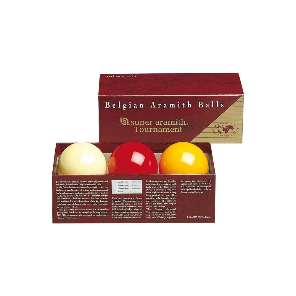 Masquedardos Juego Bolas Billar Carambola Carom Super Aramith Tournament De Luxe Caja Roja 61.5                                            22