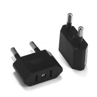 Masquedardos Conector do adaptador americano para europeu 220v preto