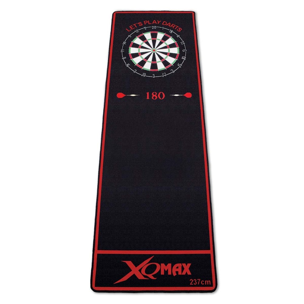 Masquedardos Protector Suelo Dart Mat Xqmax Sports Black Red Dartboard 180  Qd2100021