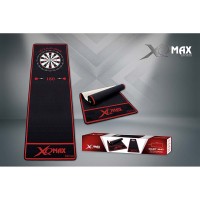 Masquedardos Protector Suelo Dart Mat Xqmax Sports Black Red Dartboard 180  Qd2100021