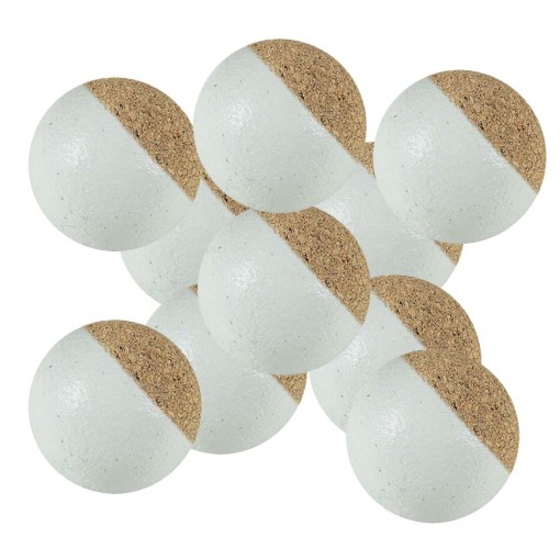 Masquedardos White Cork Foosball Ball 13 Grams 34mm 10 Units