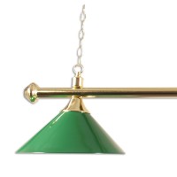 Masquedardos Billiard Lamp 3 Green Brass Lampshades + 3 White LED Bulbs