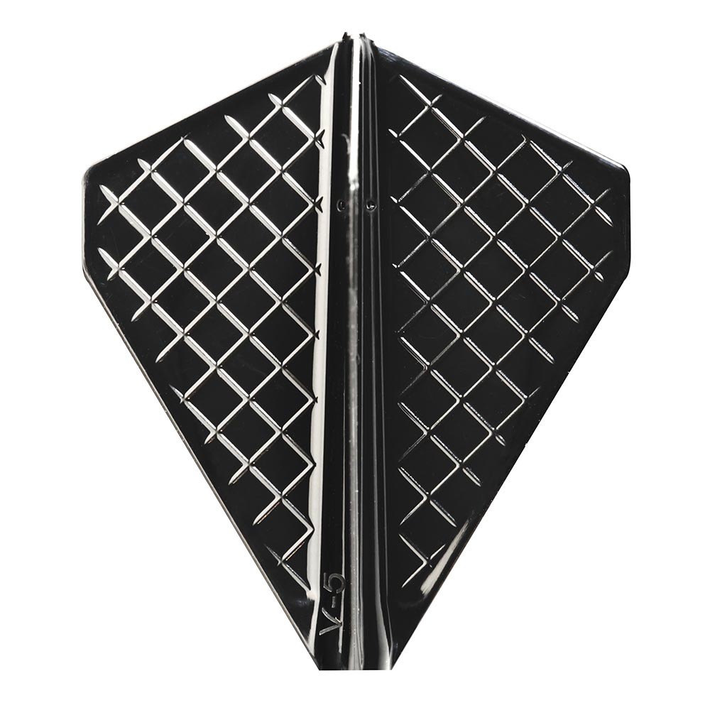 Masquedardos Tűk Cosmo Darts Flights Flight Pro V-5 Fekete