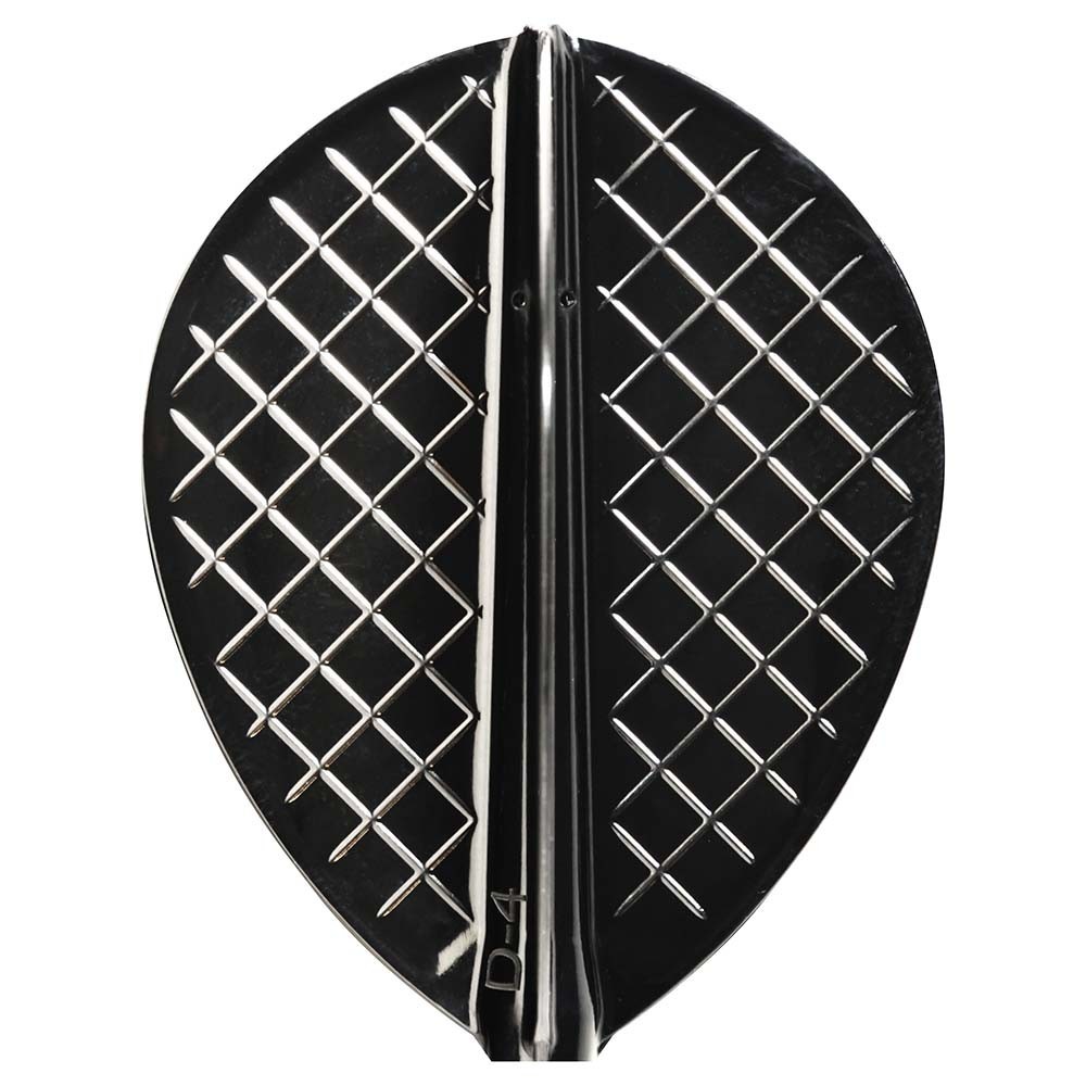 Masquedardos Feathers Cosmo Darts Flights Flight Pro D-4 and Black