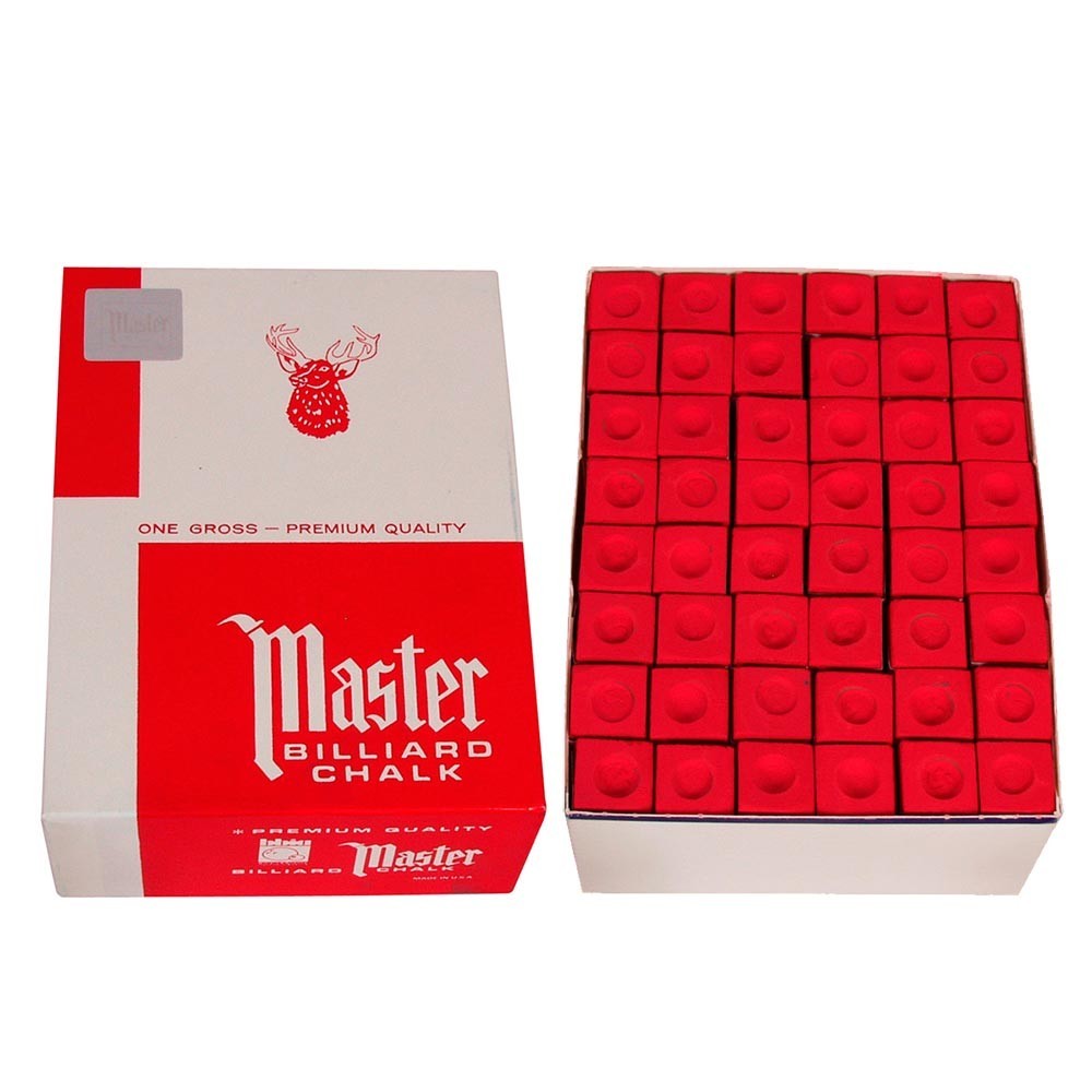 Masquedardos Billiard Chalk Master Red 144 Units 3003.344