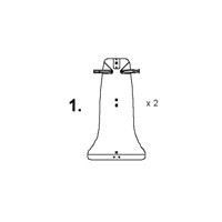 Masquedardos Mechanism of opening Table Ping Pong Creber 2 units 0007293 X 2