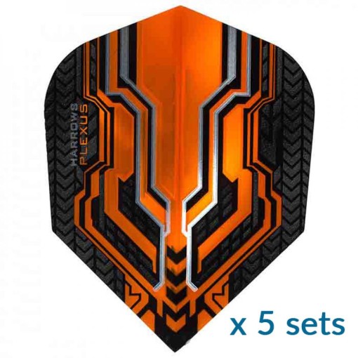 Masquedardos Harrows Darts Plexus Orange Standard 5 sets (15 feathers)
