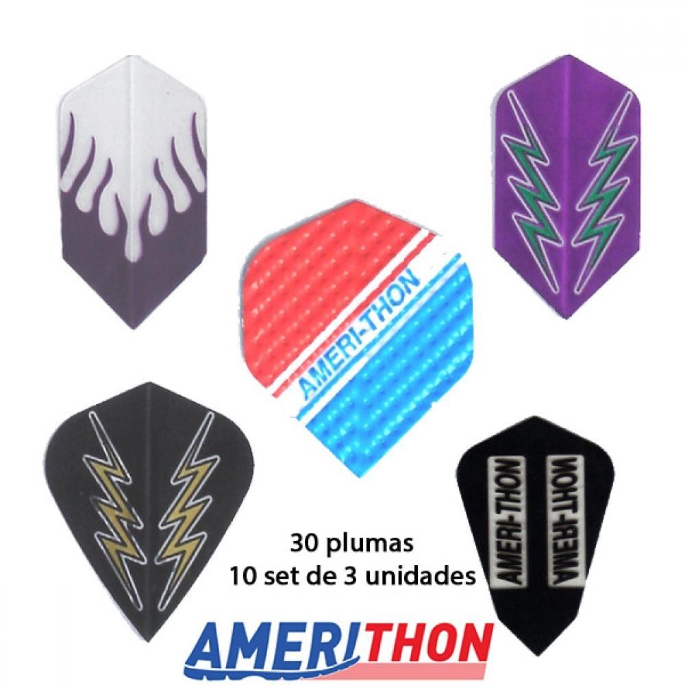 Masquedardos Pack Plumas Amerithon Varios Colores Geometrías 10 Set 3unid. (30 Plumas)