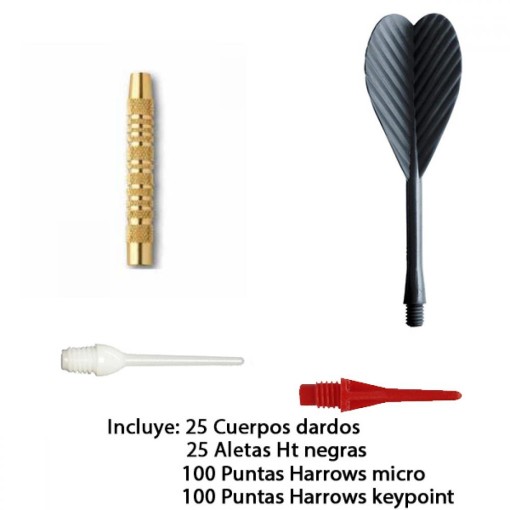 Masquedardos 25 Brass Body 8x48 X 25 Ht Fin + 200 Tips