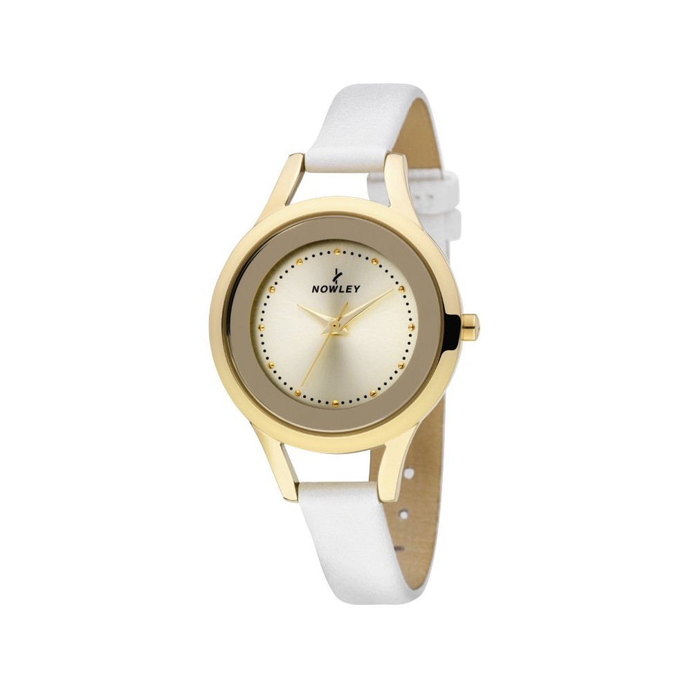 Masquedardos Horloge Nowley Chic Gold White Luxe 8-5766-0-0