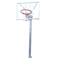 Masquedardos Juego De Canastas Galvanizadas Minibasket Monotubo New Tubo 114 Mm Fijas Con Base Anclaje-sin Tablero,aro 0012770