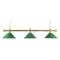 Masquedardos Lampe Billard 3 Tulipes Vert Laiton 23105