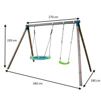 Masquedardos Square wooden swing Masgames It 's Akina Ma700058