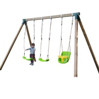 Masquedardos Square wooden swing Masgames Nori with Baby Seat Ma700060