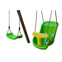 Masquedardos Square wooden swing Masgames Nori with Baby Seat Ma700060