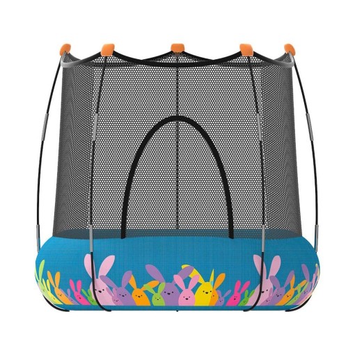 Masquedardos Trampoline Kohala 2 Dans 1 Parc de Jeux et Bed Elastique Bleu Pl0081