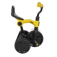 Masquedardos Triciclo A Pedales Plegable Ant Plus Amarillo Con Barra De Empuje De Qplay T441