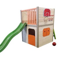 Masquedardos Wooden playground with toboggan 8250