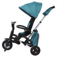 Masquedardos Pedal tricycle Qplay Folding Green Nova With Set of Bags 575