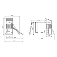 Masquedardos Aire de jeux Masgames Talaia L avec balançoire double Ma700127