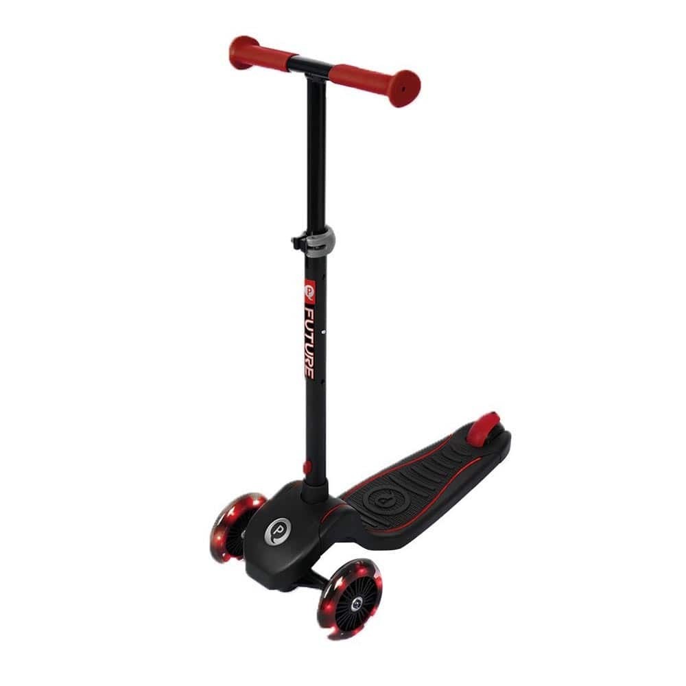 Masquedardos Patinete Future Scooter Rojo De Qplay Con Luces Led Sc100