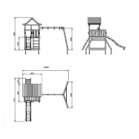 Masquedardos Children's park Masgames Pagoda L with individual swing Ma811611