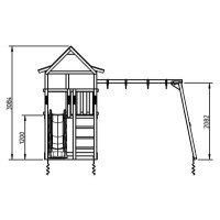 Masquedardos Children's park Masgames Pagoda L with double swing Ma811601