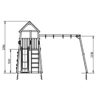 Masquedardos Children's park Masgames Belvedere XL with individual swing Ma802411