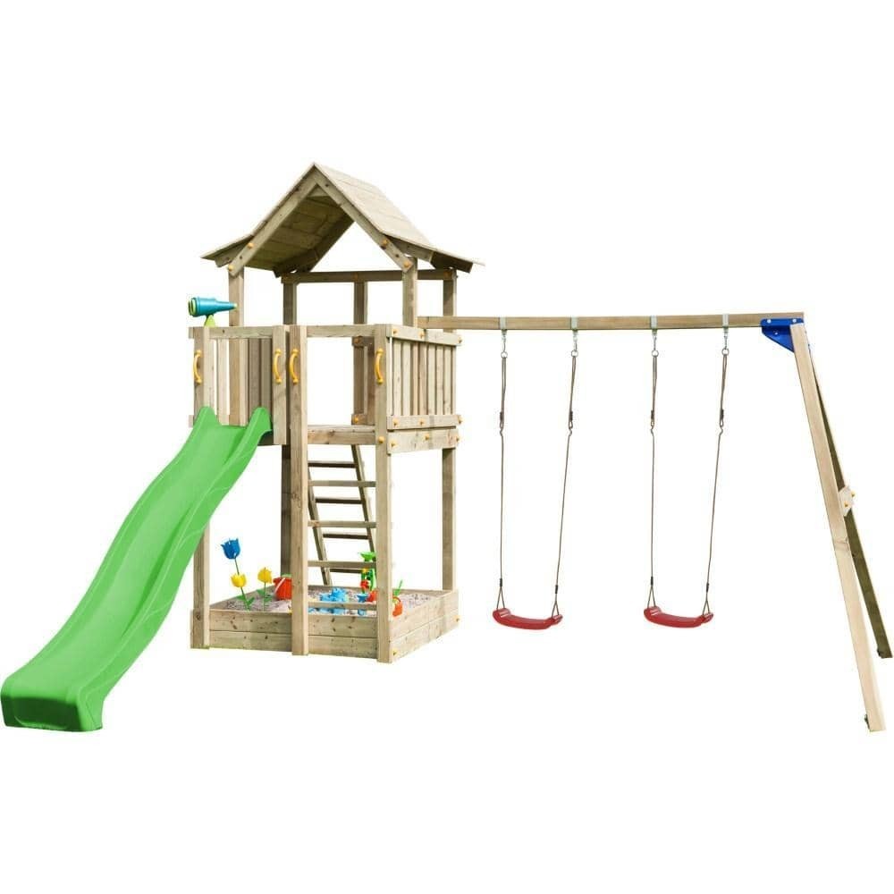 Masquedardos Parque Infantil Masgames Pagoda Xl Con Columpio Doble Ma821601