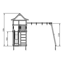 Masquedardos Children's park Masgames Pagoda Xl with double swing Ma821601