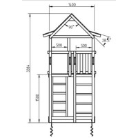 Masquedardos Children's park Masgames Pagoda Xl with double swing Ma821601