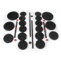 Masquedardos Juego De Barra Y Pesas 50kg Serie 300 Keboo Fitness Kkbm004