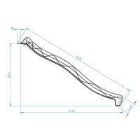 Masquedardos Csúszda rámpa Xl 150cm magas Ma604174