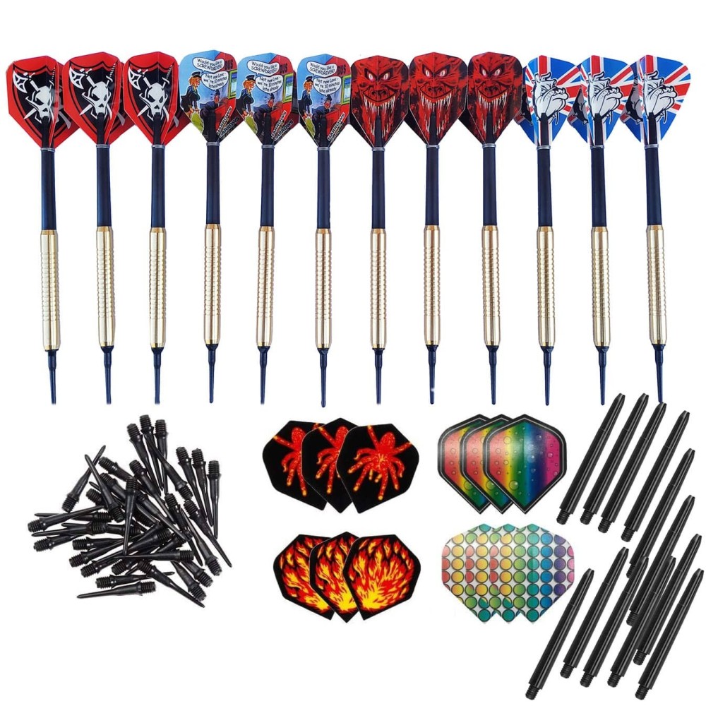 Masquedardos Pack Dart Point Plastic Includes 12 Darts + 200 Points