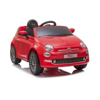 Masquedardos Auto Elettrica Fiat 500 Rossa Con Radiocomando Pt702