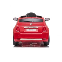 Masquedardos Červený elektromobil Fiat 500 s rádiovým ovládáním Pt702