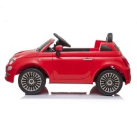 Masquedardos Auto Elettrica Fiat 500 Rossa Con Radiocomando Pt702