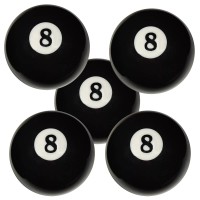 Masquedardos Black billiard ball economic 57.2mm 5 units