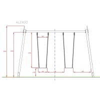 Masquedardos Double Colombie de bois Draco sièges mixtes Masgames HORECA Ma500107b